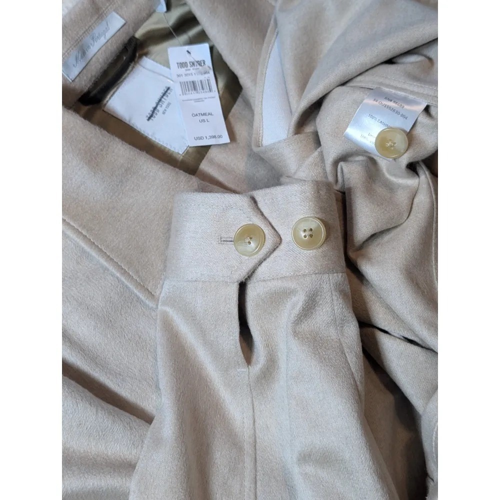Todd Snyder Men's Cashmere Oatmeal Shirt Jacket Sz L NWT $1398 - Picture 6 of 7